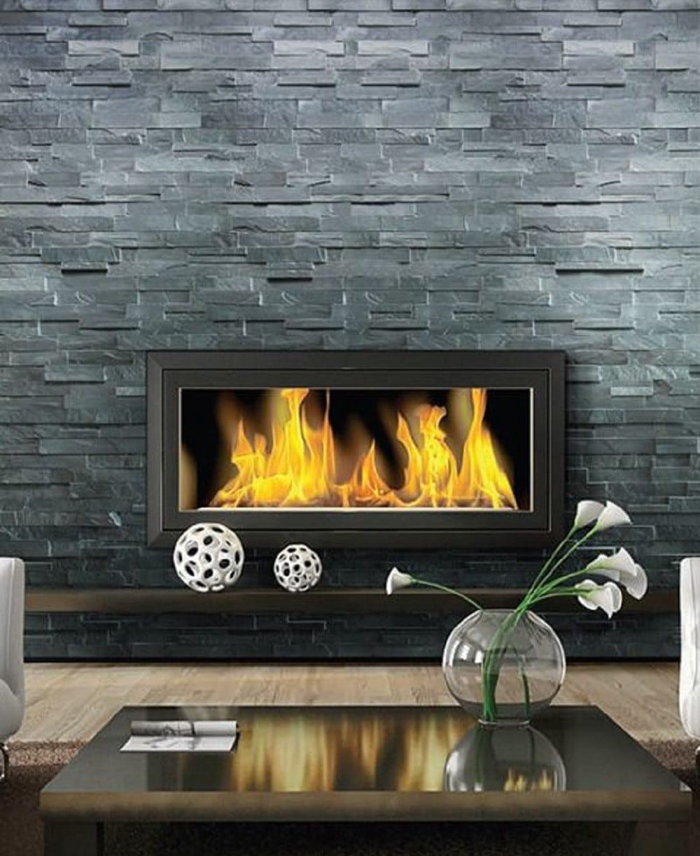 slide 2 of 6, Satori Charcoal Ledgestone 6-in x 12-in Natural Natural Slate Wall Tile ( 0.48-sq ft Piece ), 1 ct