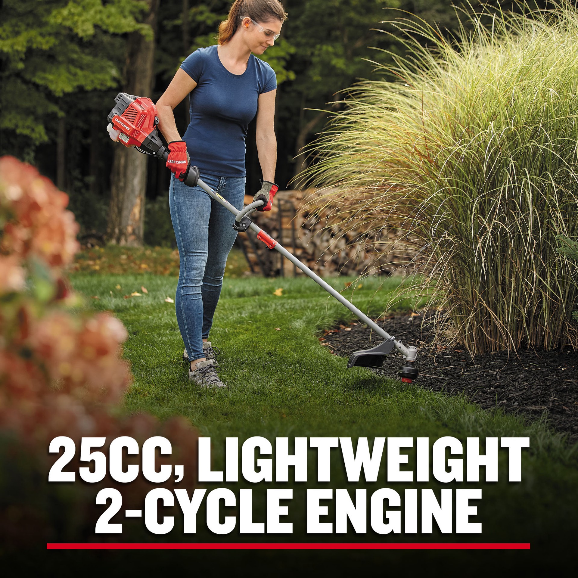 slide 6 of 6, CRAFTSMAN WS2200 25-cc 2-cycle 17-in Straight Shaft Attachment Capable Gas String Trimmer, 1 ct