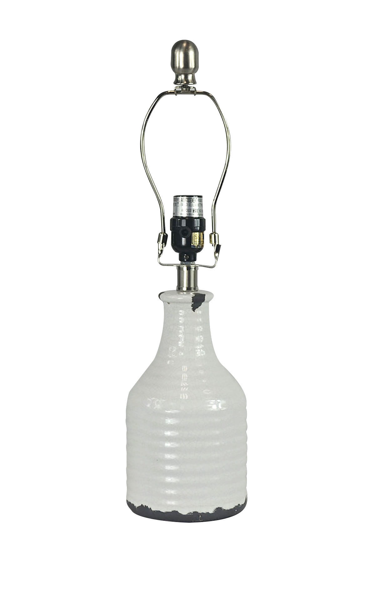 slide 1 of 2, allen + roth Bluffton 14-in White Plug-in Ceramic Lamp Base, 1 ct