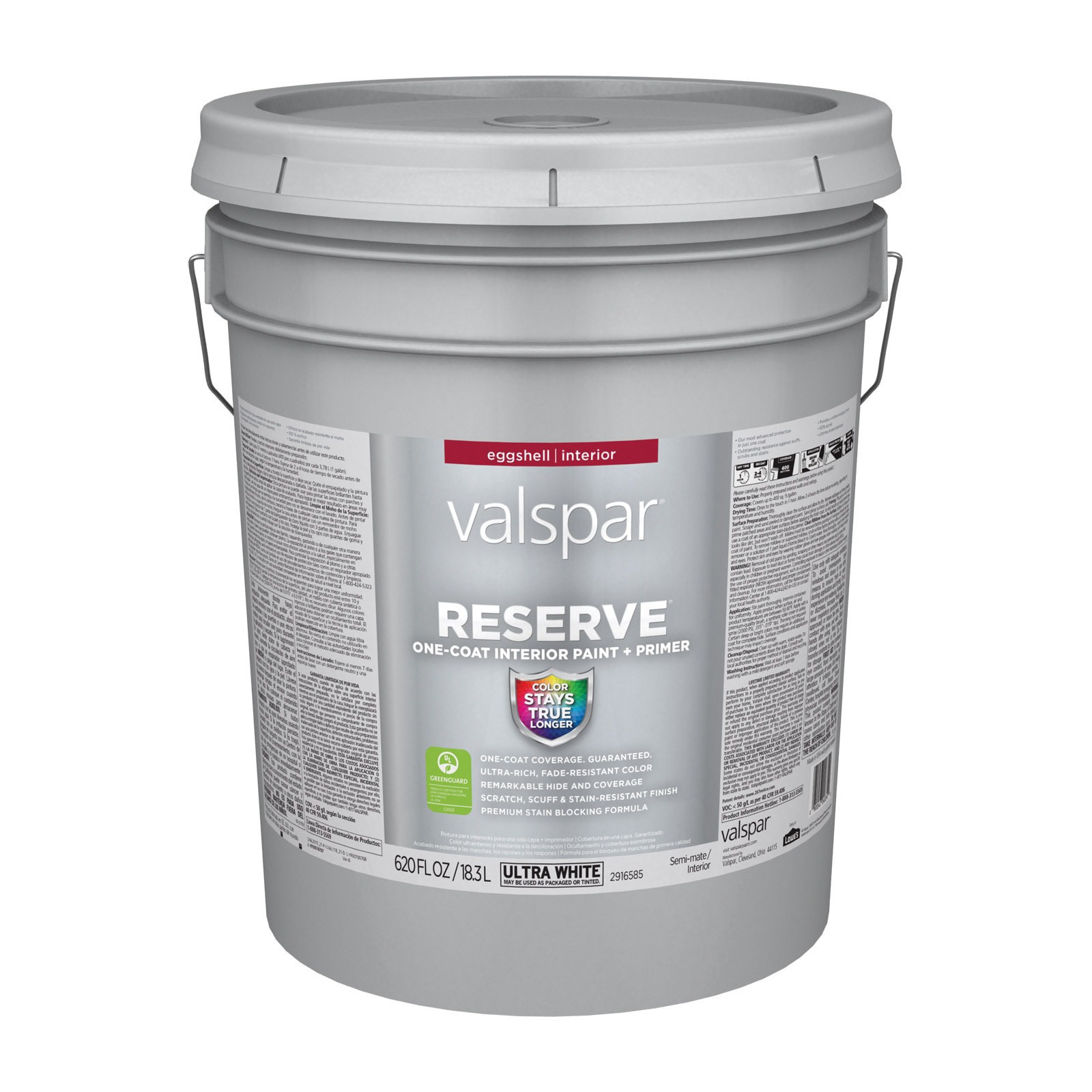 slide 1 of 6, Valspar Reserve Eggshell Base Tintable Interior Paint Paint + Primer ( 5-gallon ), 1 ct