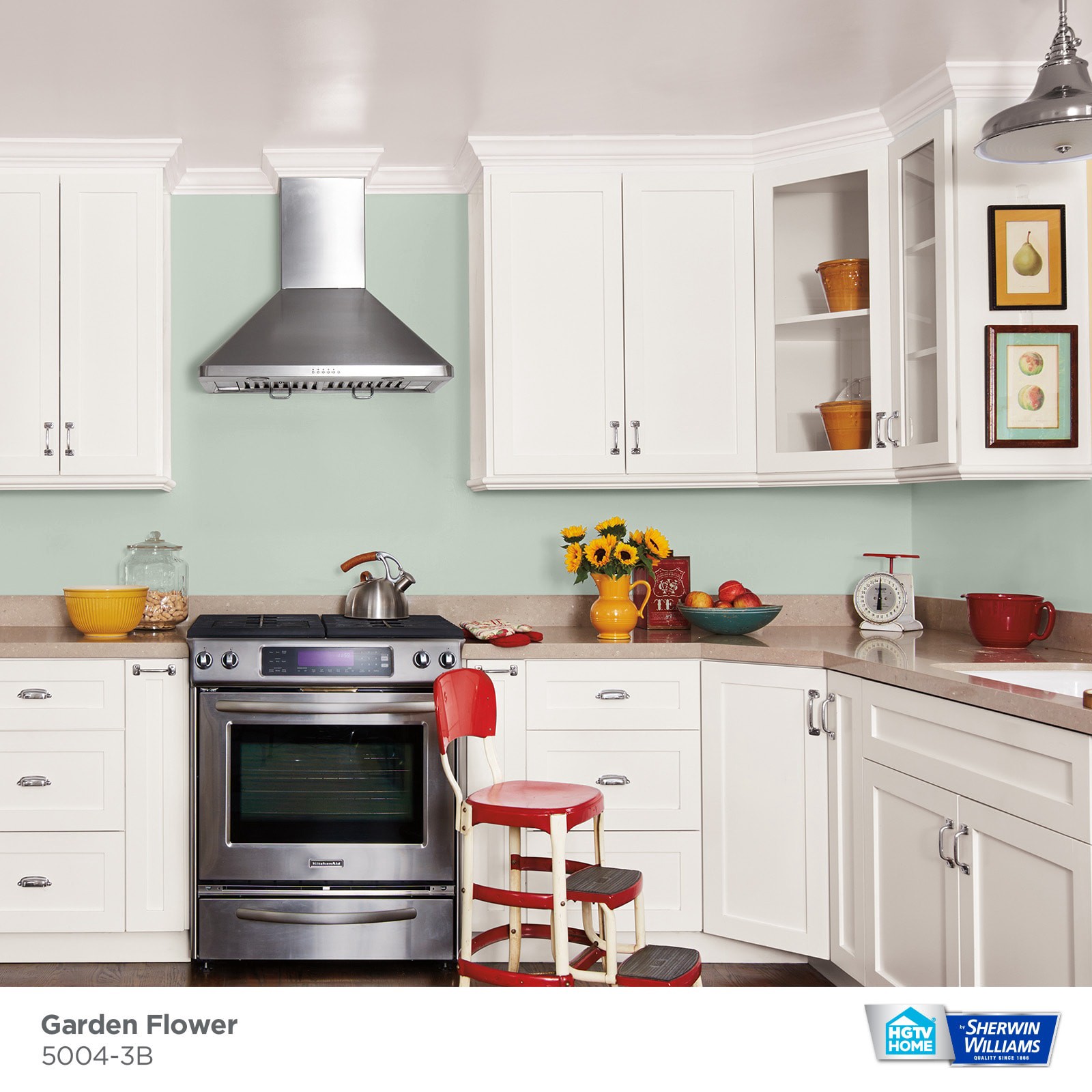slide 2 of 6, HGTV HOME by Sherwin-Williams Showcase Satin Garden Flower 5004-3b Acrylic Interior Paint + Primer (5-Gallon), 