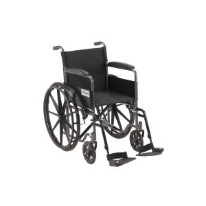 slide 1 of 1, Drive Medical Silver Sport 1 Wheelchair with Full Arms and Swing away Removable Footrest, 1 ct