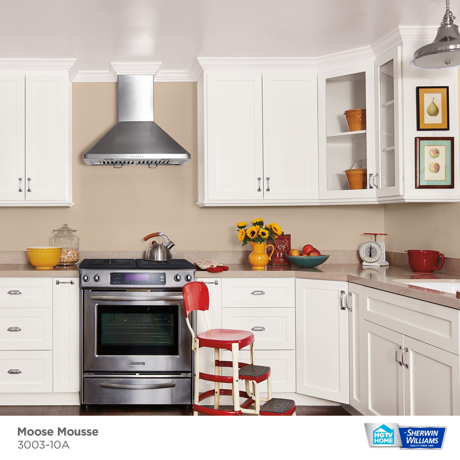 slide 2 of 6, HGTV HOME by Sherwin-Williams Showcase Flat Moose Mousse 3003-10a Acrylic Interior Paint + Primer (5-Gallon), 1 ct