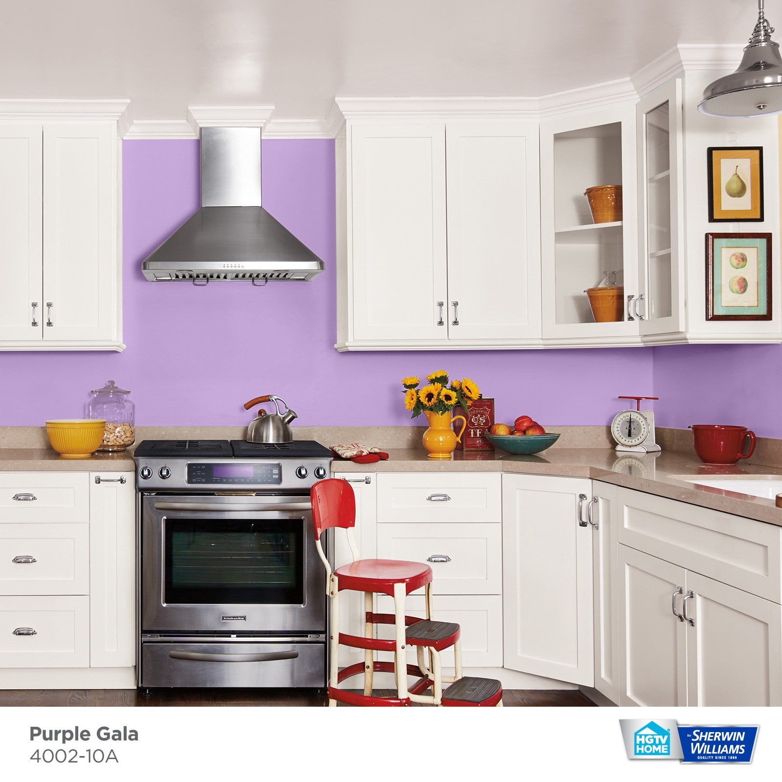slide 2 of 6, HGTV HOME by Sherwin-Williams Showcase Flat Purple Gala 4002-10a Acrylic Interior Paint + Primer (5-Gallon), 1 ct