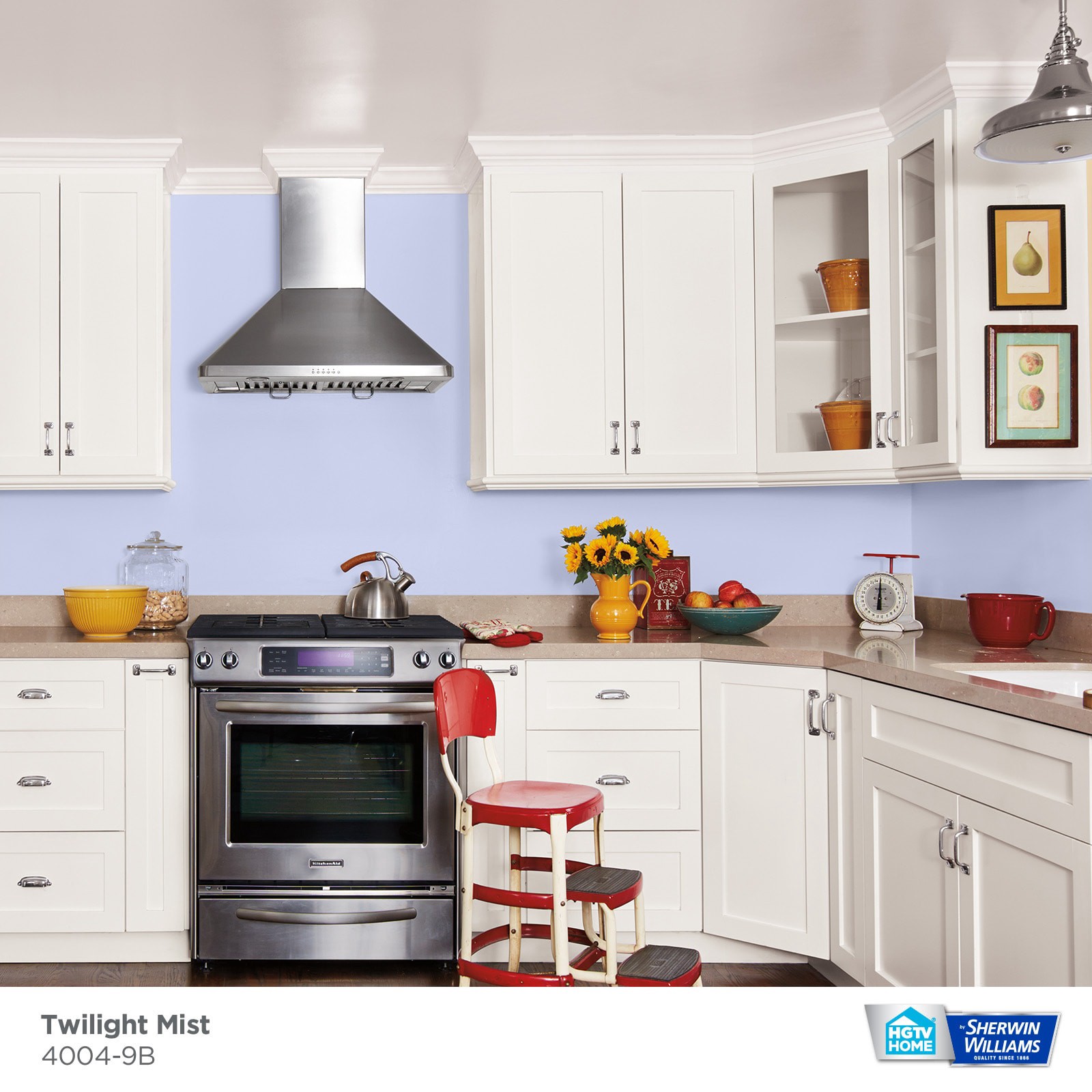 slide 2 of 6, HGTV HOME by Sherwin-Williams Showcase Flat Twilight Mist 4004-9b Acrylic Interior Paint + Primer (5-Gallon), 1 ct