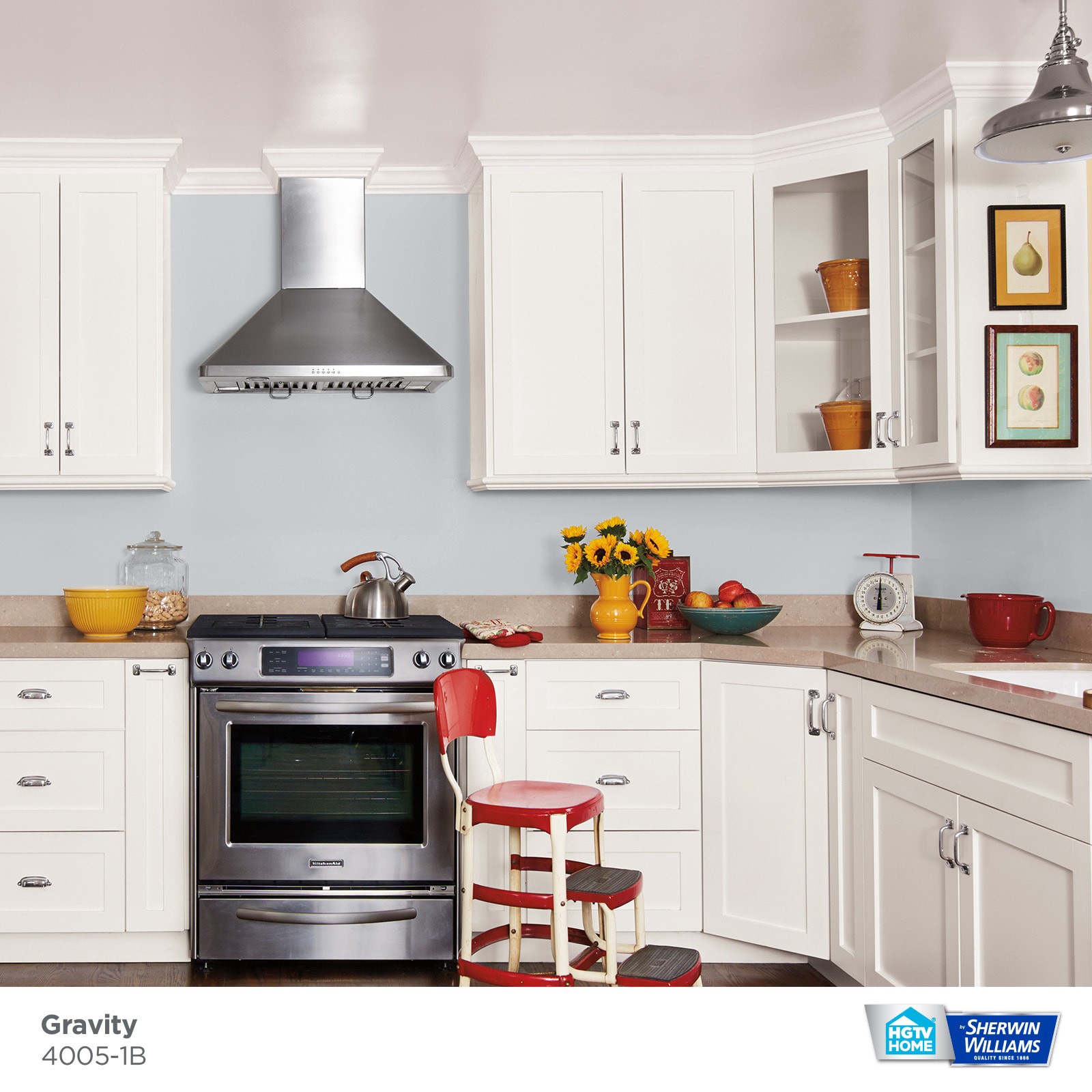 slide 2 of 6, HGTV HOME by Sherwin-Williams Showcase Flat Gravity 4005-1b Acrylic Interior Paint + Primer (5-Gallon), 1 ct