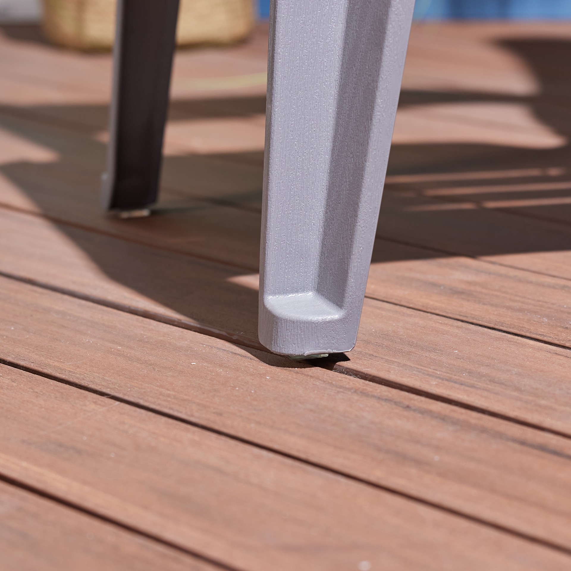 slide 2 of 6, Adams Manufacturing Stackable Gray Resin Frame Stationary Adirondack Chair with Slat Seat, 1 ct