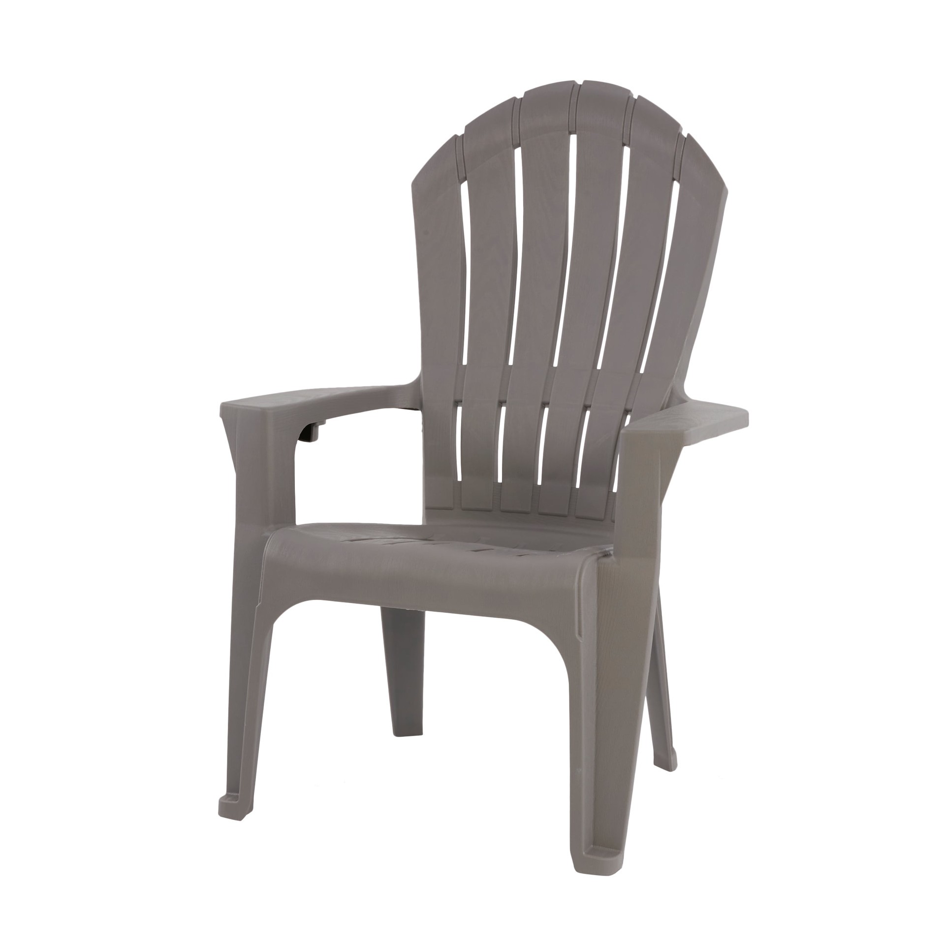 slide 1 of 6, Adams Manufacturing Stackable Gray Resin Frame Stationary Adirondack Chair with Slat Seat, 1 ct