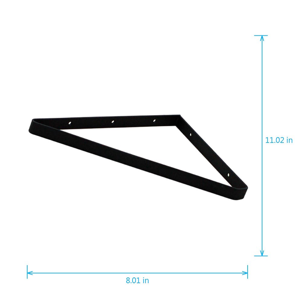 slide 3 of 6, Style Selections 8.01-in L x 0.79-in W x 11.02-in D Matte Black Shelf bracket, 1 ct