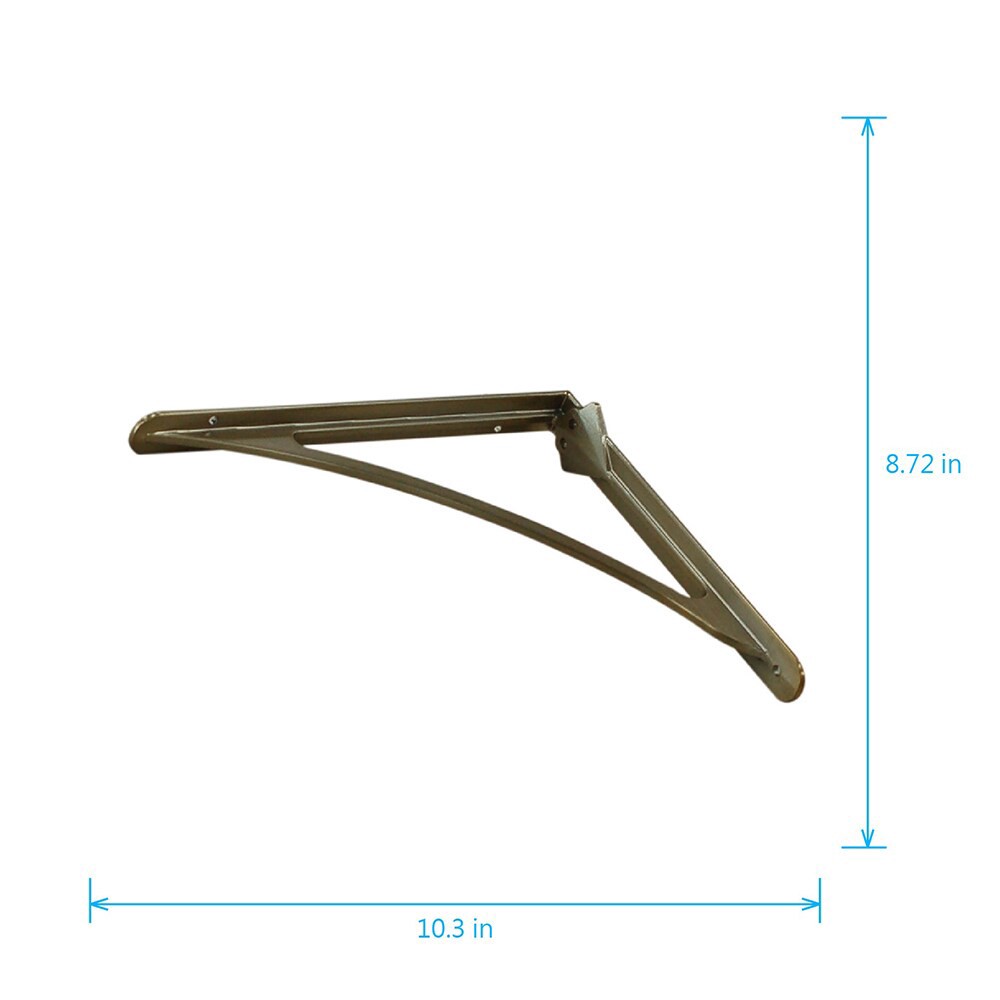 slide 2 of 4, Origin 21 10.30-in L x 1.71-in W x 8.72-in D Brass Shelf bracket, 1 ct