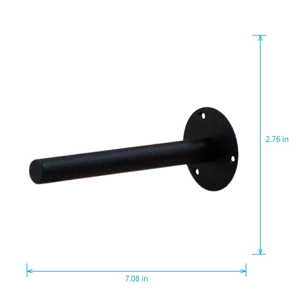 slide 2 of 6, allen + roth 2.76-in L x 2.76-in W x 7.01-in D Black Shelf bracket, 1 ct