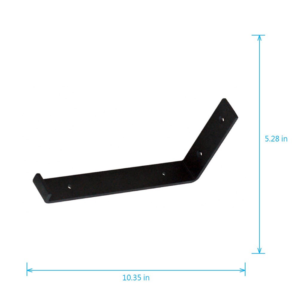 slide 3 of 6, Style Selections 10.35-in L x 1.5-in W x 5.28-in D Heavy Duty Black Shelf bracket, 1 ct