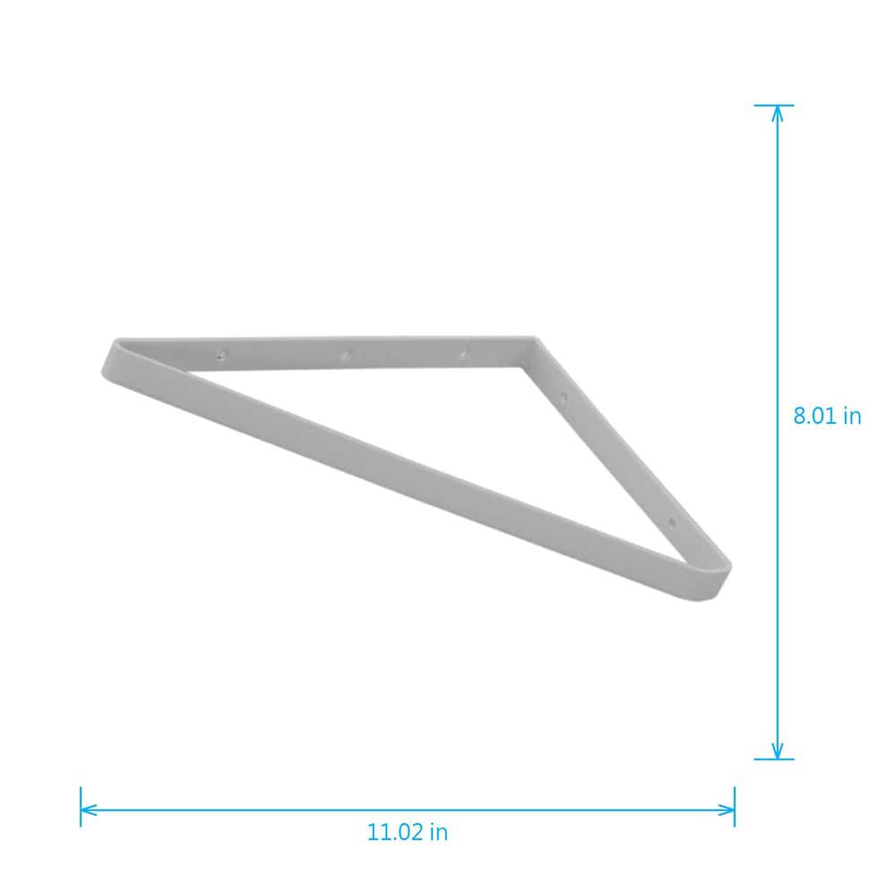 slide 3 of 6, Style Selections 8.01-in L x 0.79-in W x 11.02-in D White Shelf bracket, 1 ct