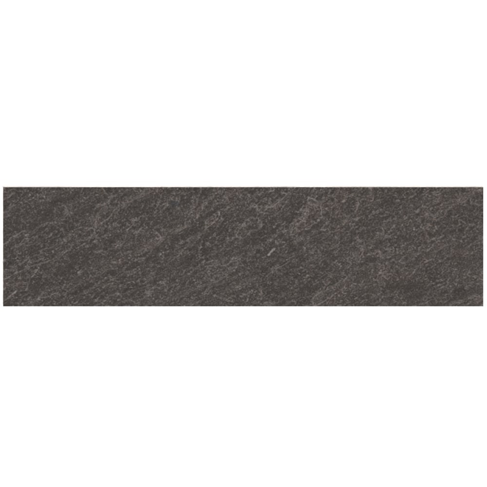 slide 1 of 6, allen + roth Galvano Charcoal 3-in x 12-in Glazed Porcelain Granite Bullnose Tile, 1 ct