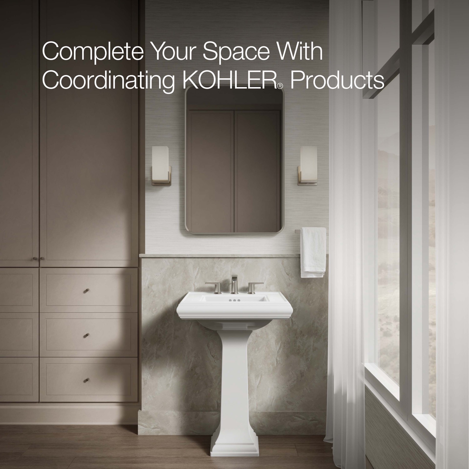slide 5 of 6, KOHLER Memoirs Fireclay Traditional White Pedestal Sink Base ( 11.06-in x 10.19-in x 27.5-in, 1 ct