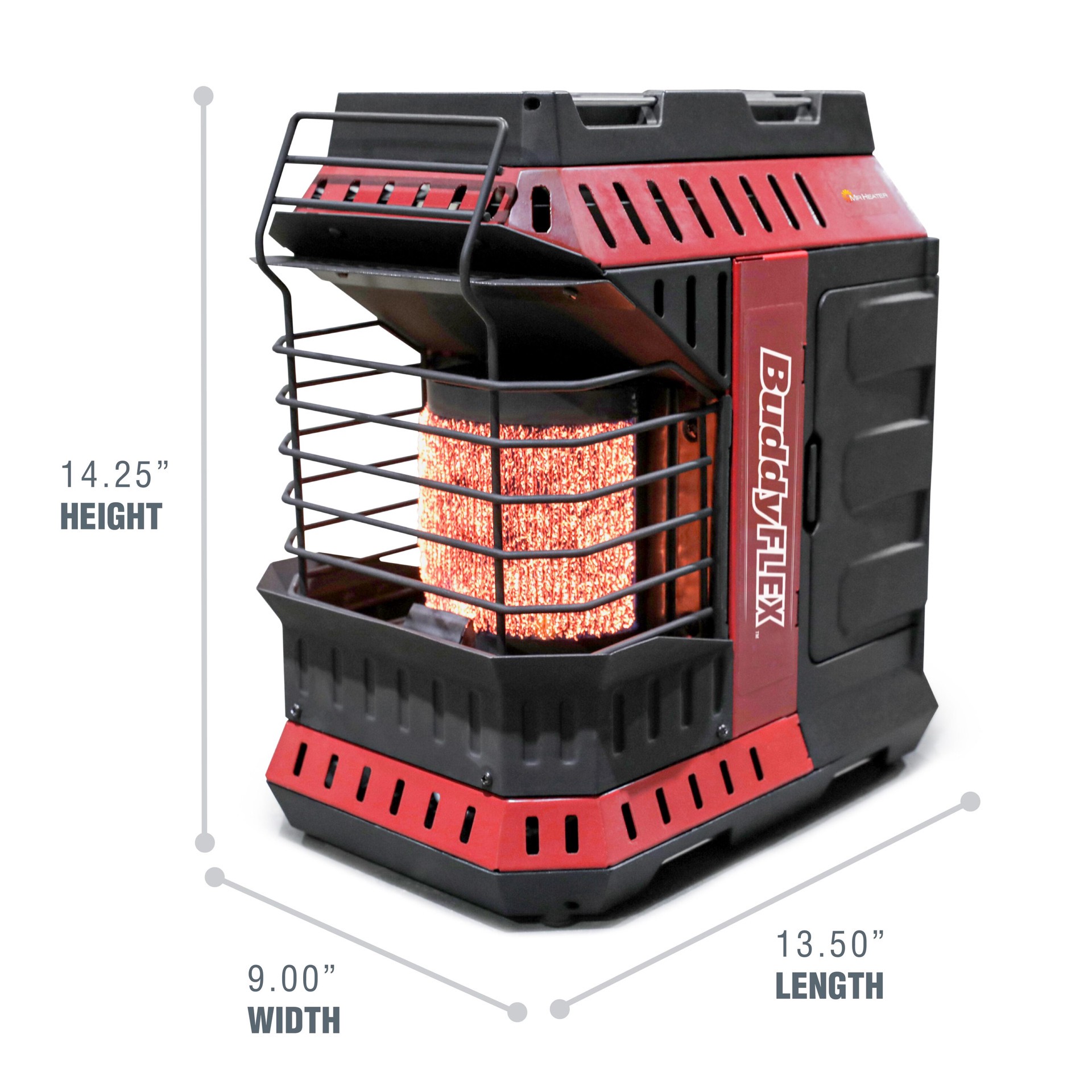 slide 3 of 6, Mr. Heater Buddy FLEX Propane Heater 11000 -BTU Indoor/Outdoor Portable Radiant Propane Heater, 1 ct