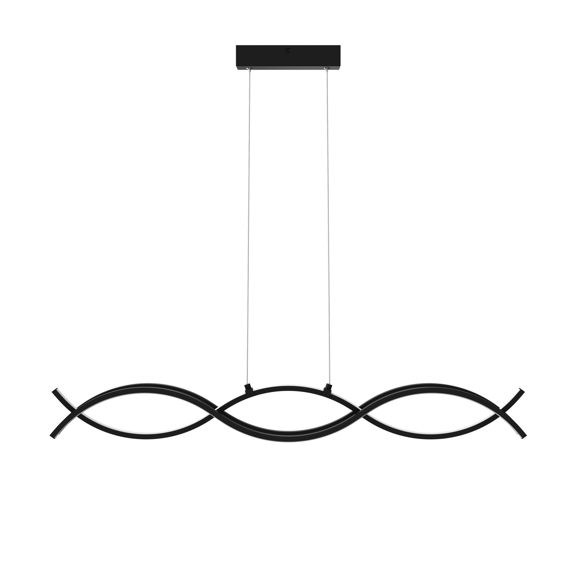 slide 2 of 6, Origin 21 Irvington 2 -Light Black LED Frosted glass Acrylic Metal Chandelier, 1 ct