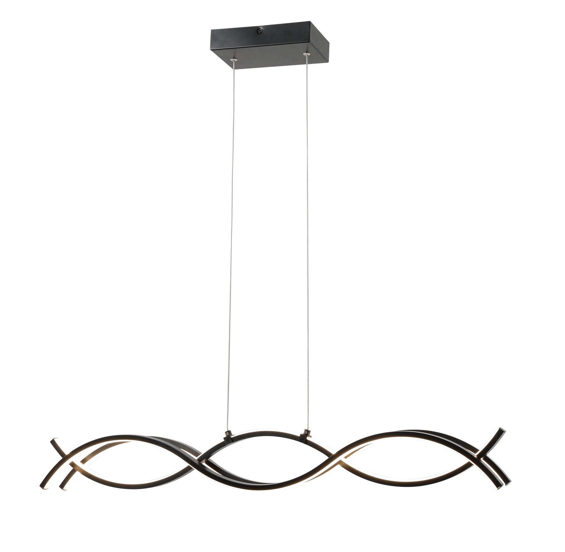 slide 3 of 6, Origin 21 Irvington 2 -Light Black LED Frosted glass Acrylic Metal Chandelier, 1 ct