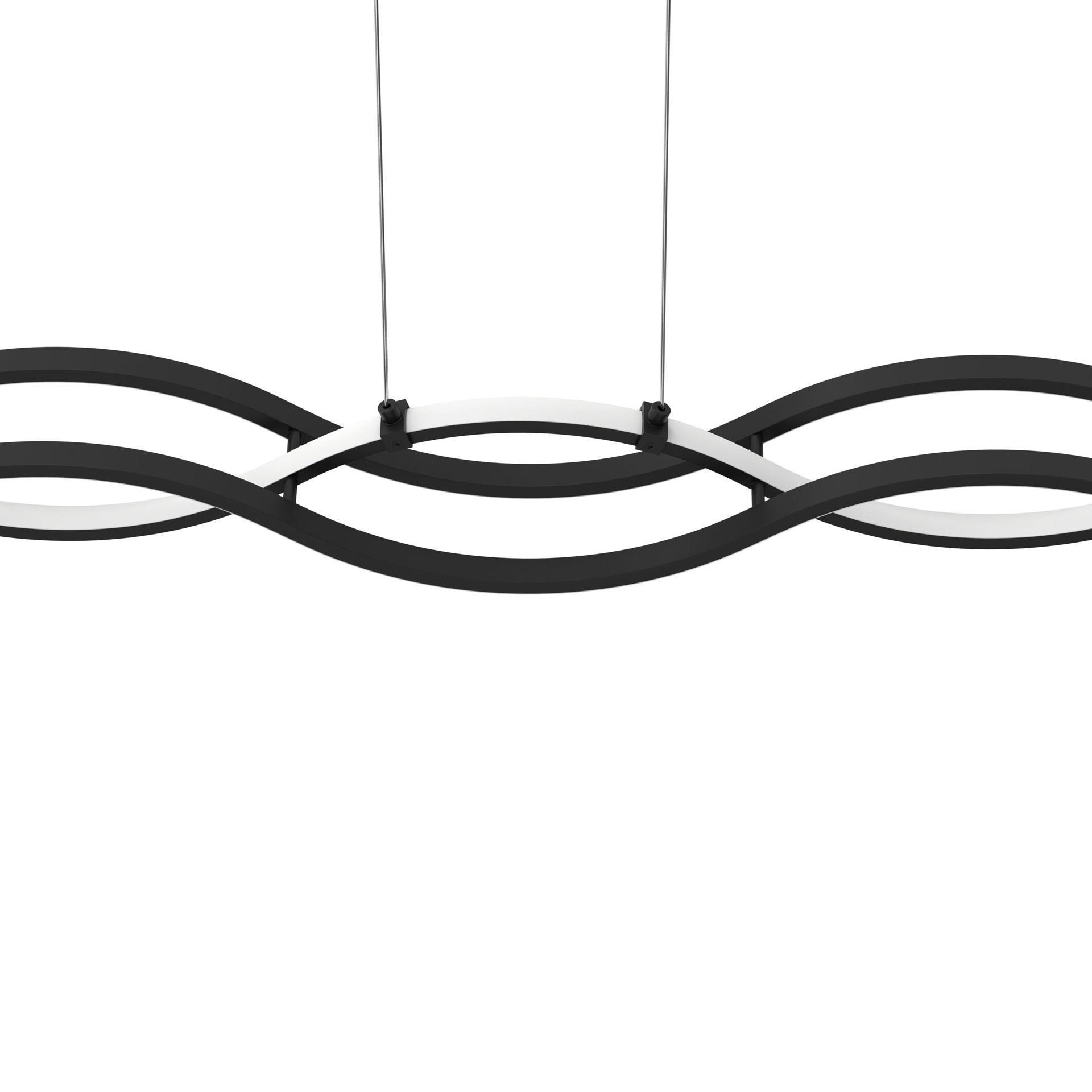 slide 6 of 6, Origin 21 Irvington 2 -Light Black LED Frosted glass Acrylic Metal Chandelier, 1 ct