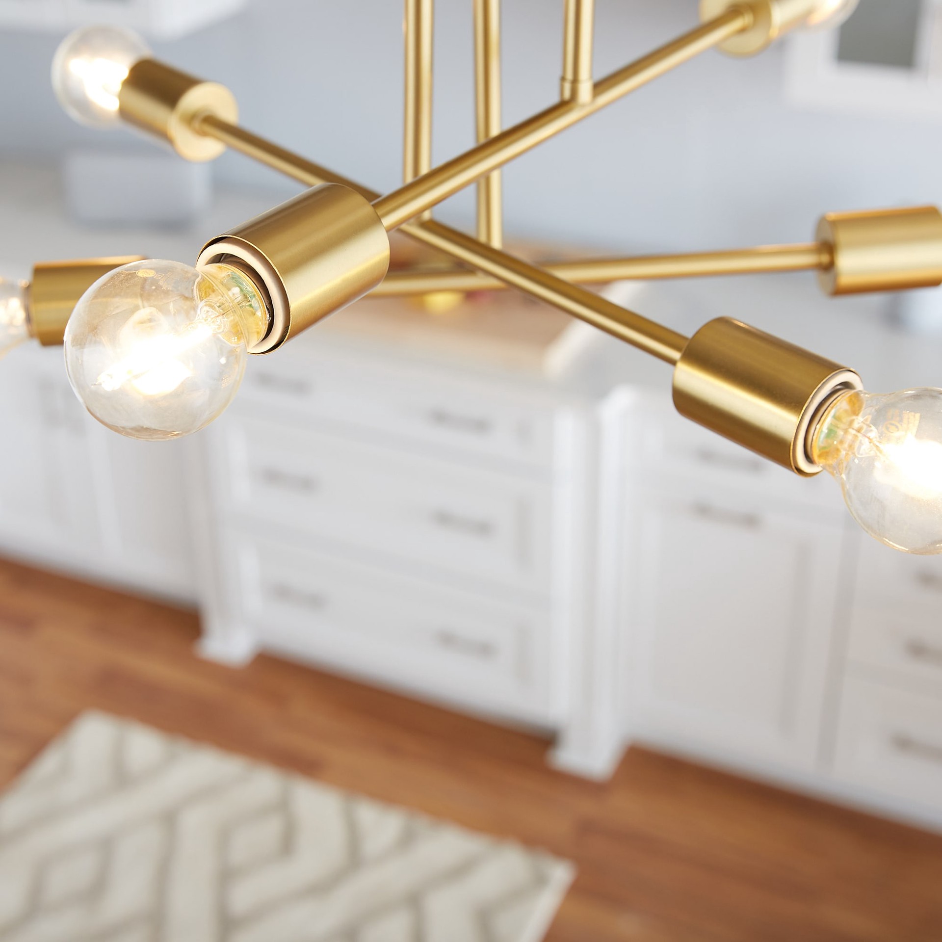 slide 2 of 6, Origin 21 Shaye 6 -Light 17-in Brushed Gold Semi Flush Mount Light, 1 ct