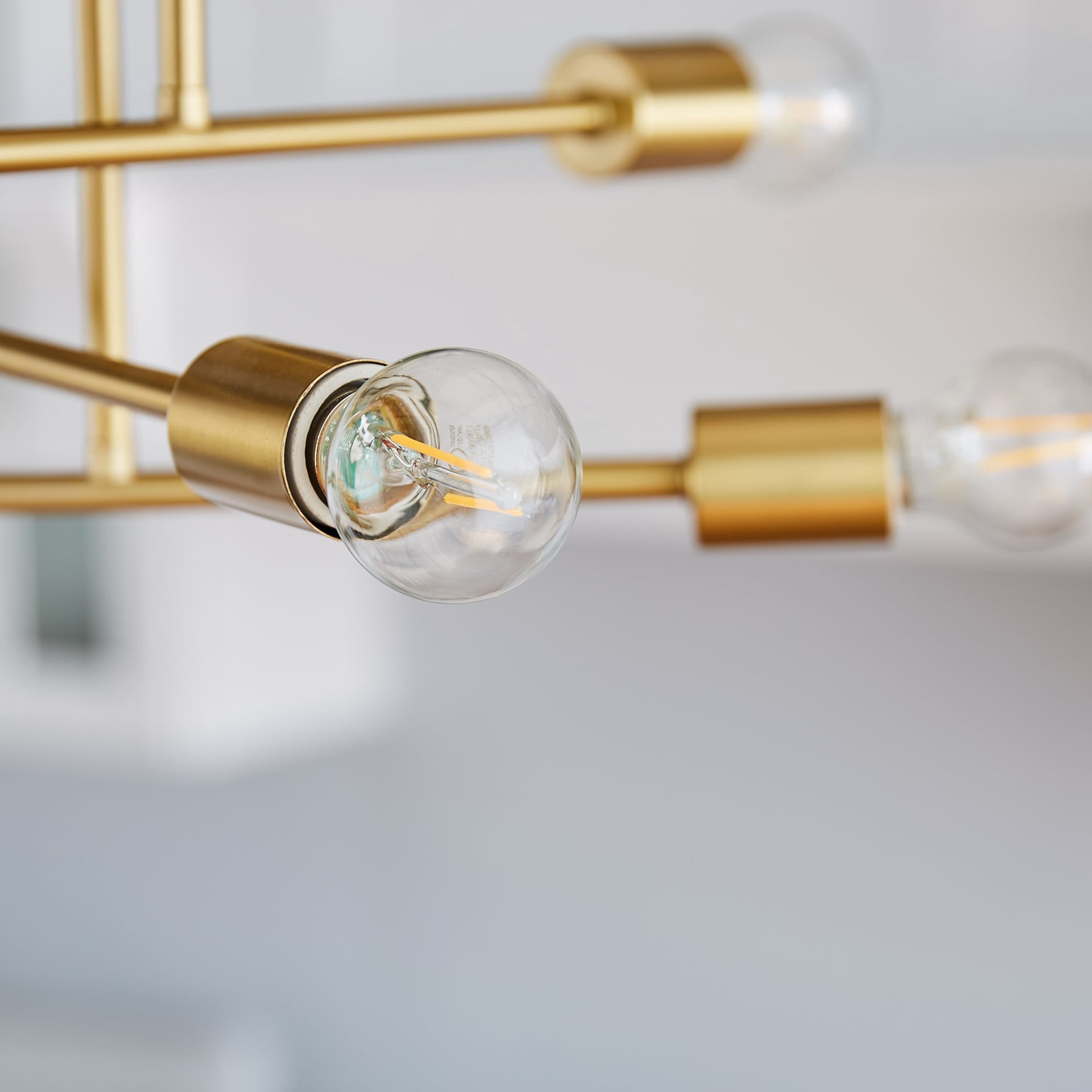 slide 3 of 6, Origin 21 Shaye 6 -Light 17-in Brushed Gold Semi Flush Mount Light, 1 ct