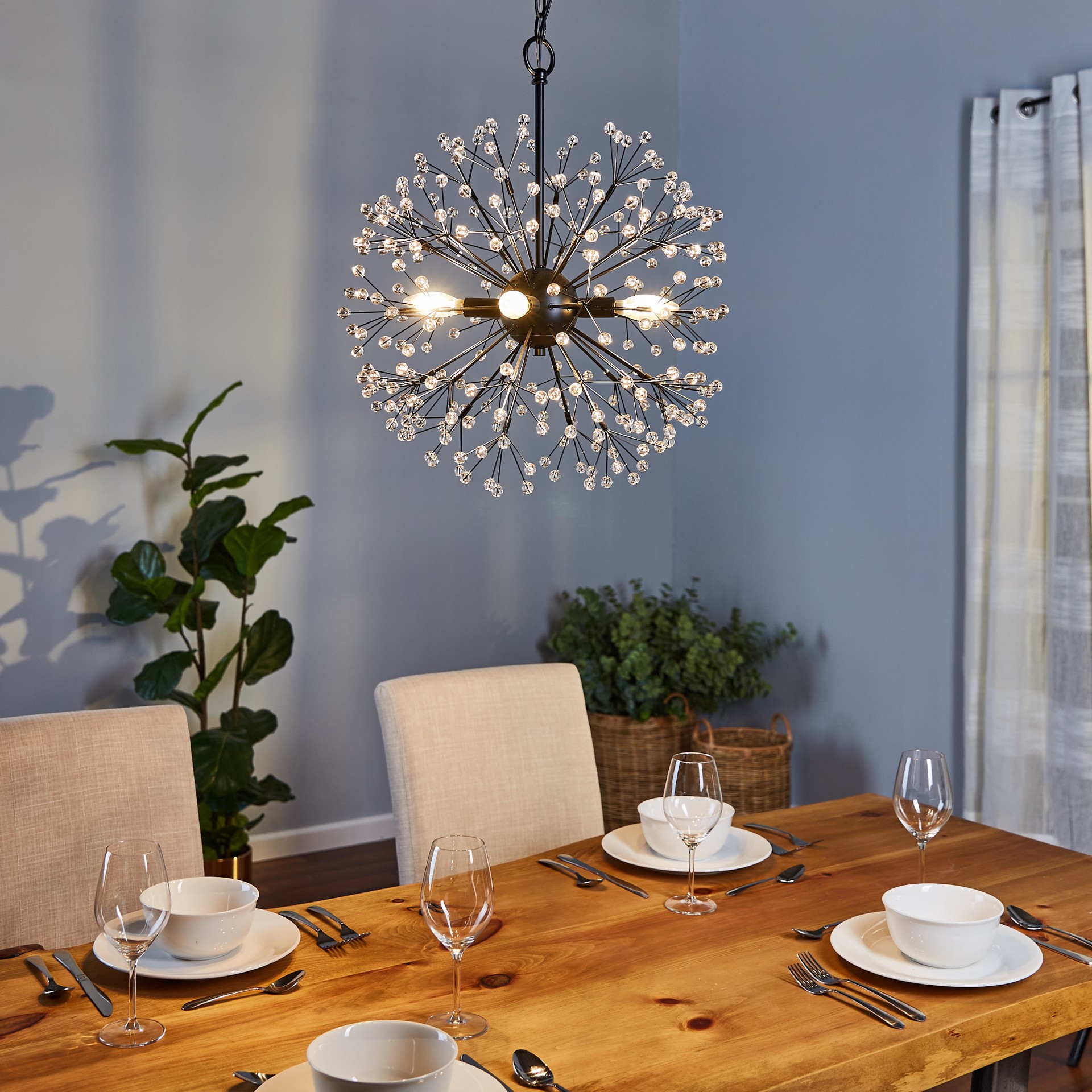 slide 5 of 6, Origin 21 Corvallis 4 -Light Black Modern/contemporary Globe Medium Hanging Pendant light, 1 ct