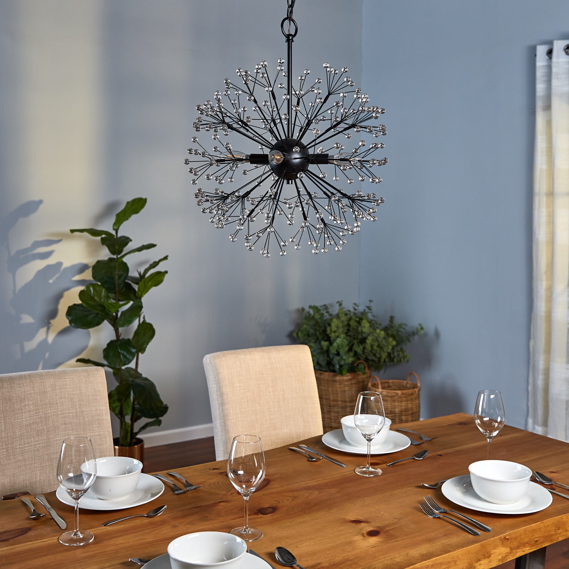 slide 6 of 6, Origin 21 Corvallis 4 -Light Black Modern/contemporary Globe Medium Hanging Pendant light, 1 ct