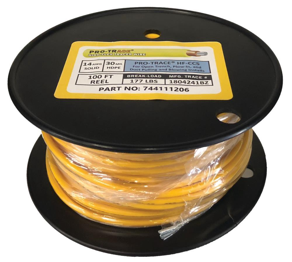 slide 1 of 1, PRO-FLEX 14-Gauge x 100-ft Aluminum Underground Gas Tracer wire, 1 ct