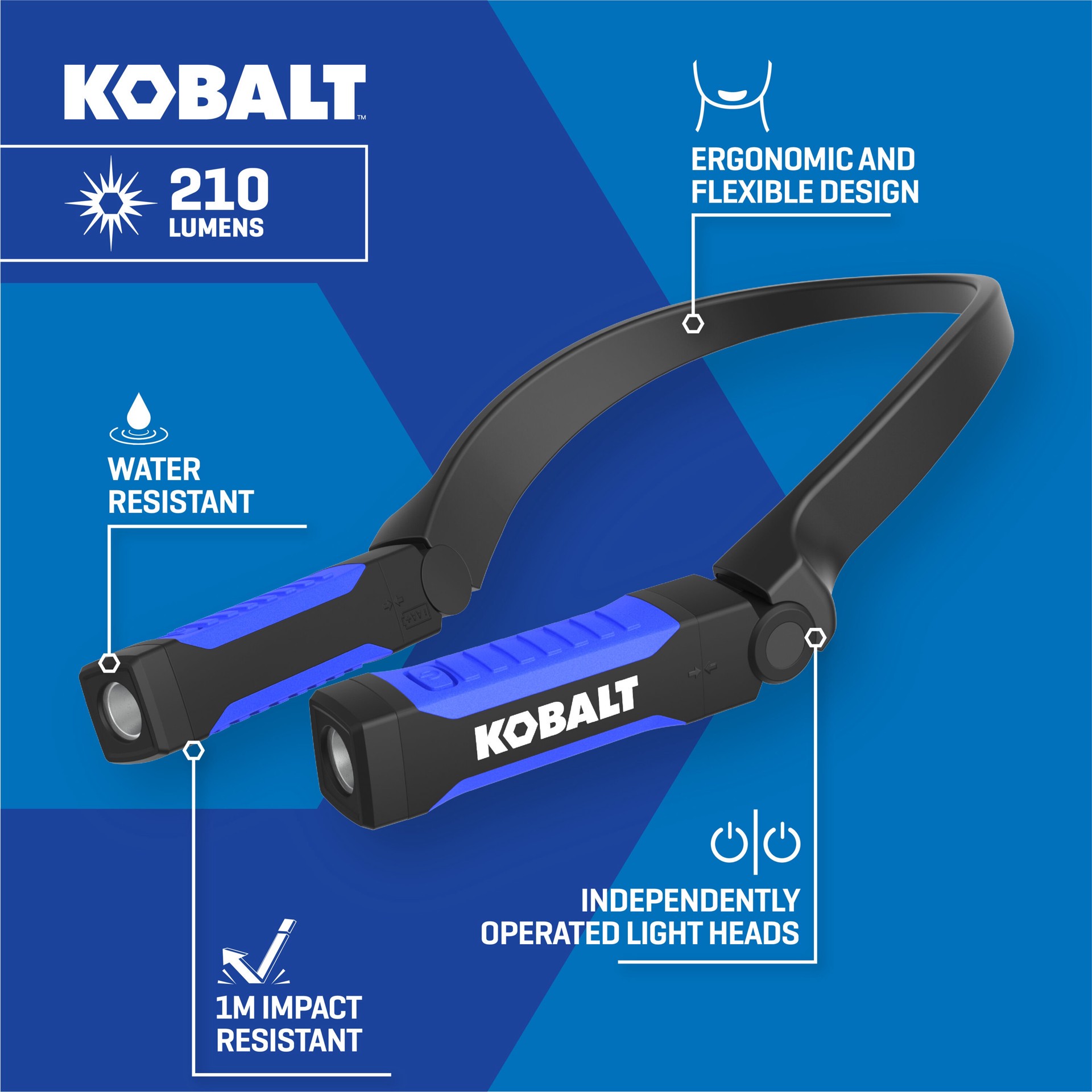 slide 2 of 5, Kobalt 210-Lumen 2 -Mode LED Headlamp, 1 ct
