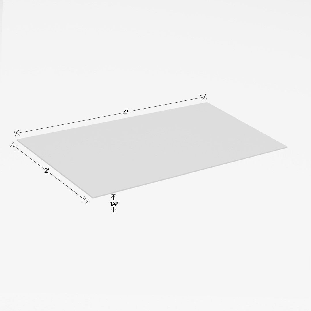 slide 3 of 6, RELIABILT 1/4-in x 24-in x 4-ft S4S PVC Trim Board, 1 ct