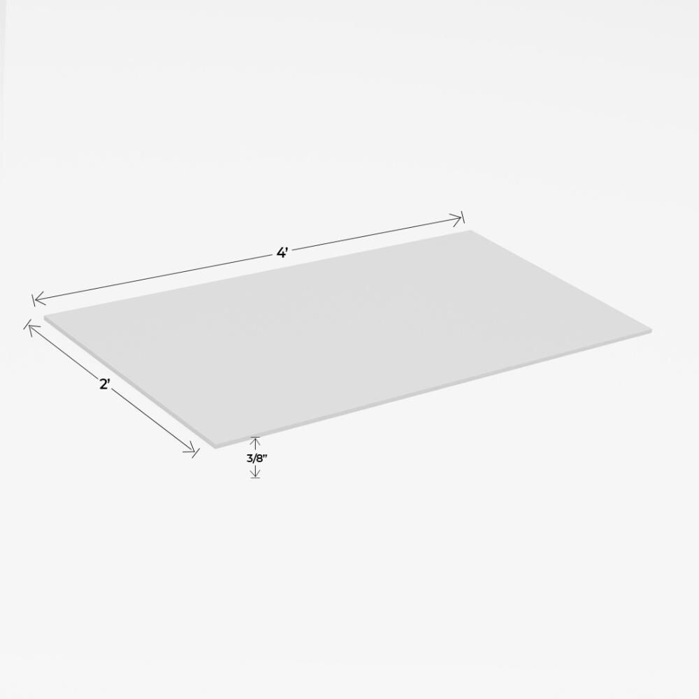 slide 3 of 6, RELIABILT 3/8-in x 24-in x 4-ft S4S PVC Trim Board, 1 ct