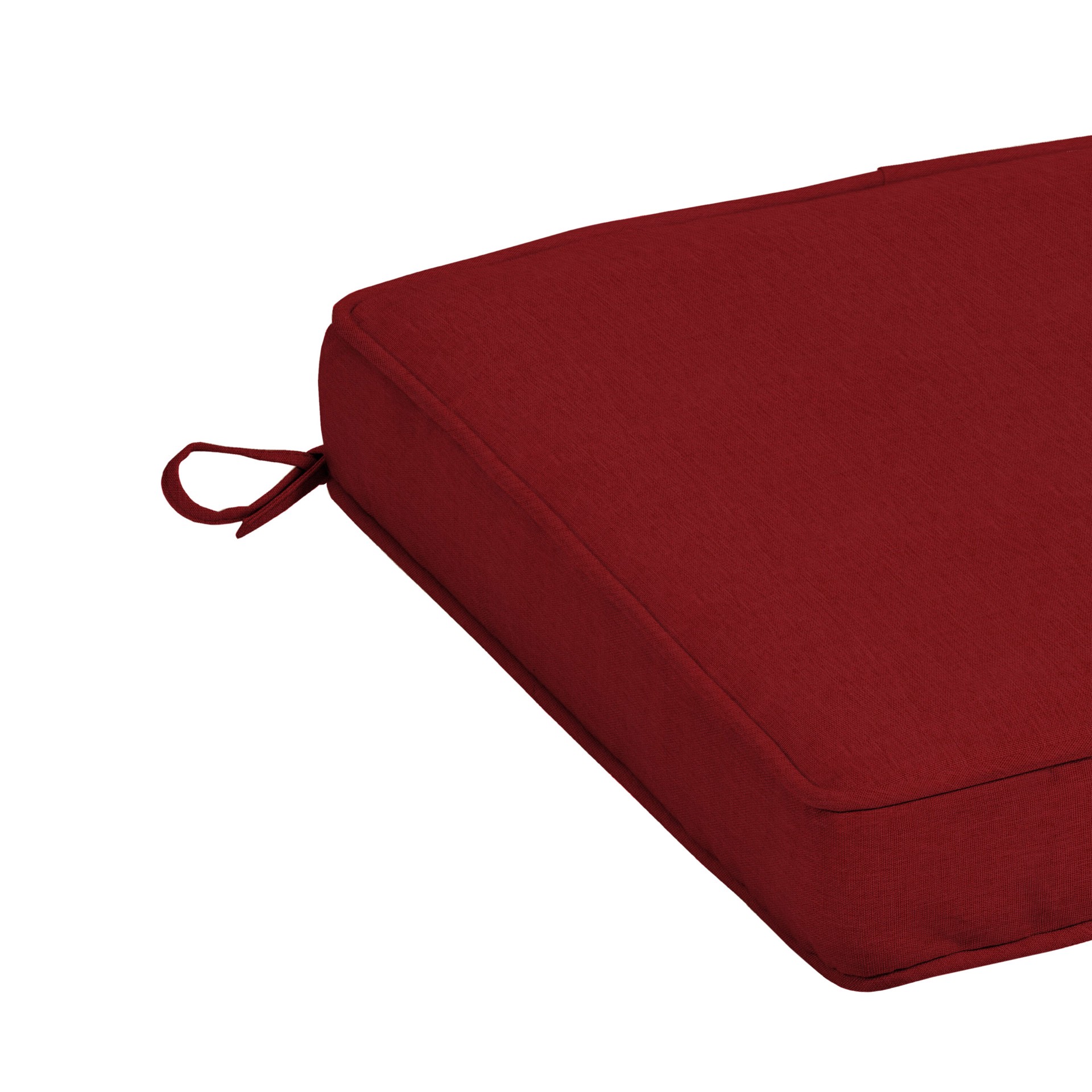 slide 5 of 6, allen + roth 20-in x 20-in Red Solid Patio chair cushion, 1 ct