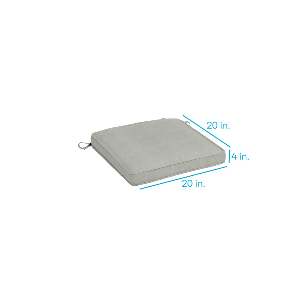 slide 4 of 6, Origin 21 20-in x 20-in Grey Solid Patio chair cushion, 1 ct