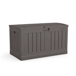 Suncast Outdoor Storage 50-Gallon Stoney Plastic Deck Box