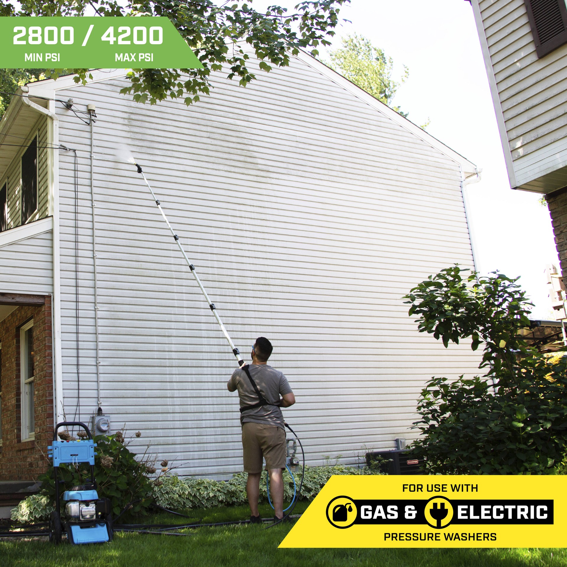 slide 4 of 6, SurfaceMaxx 18-ft up to 4200-PSI Plastic Pressure Washer Telescoping/Extension wand, 1 ct