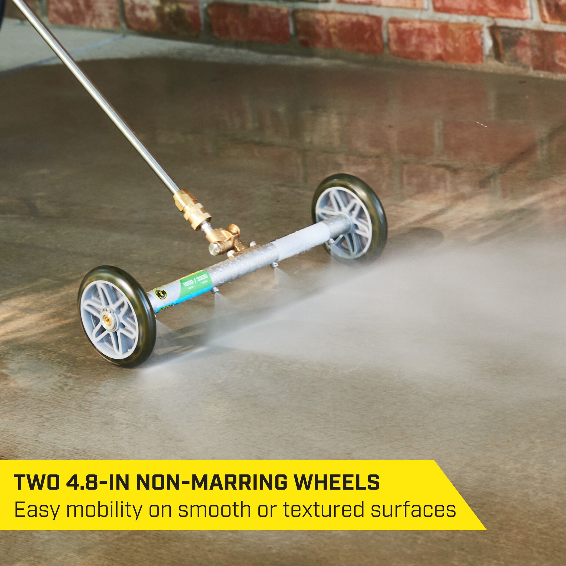 slide 5 of 6, SurfaceMaxx 14-in up to 3300-PSI Water broom for Gas and electric pressure washers, 1 ct