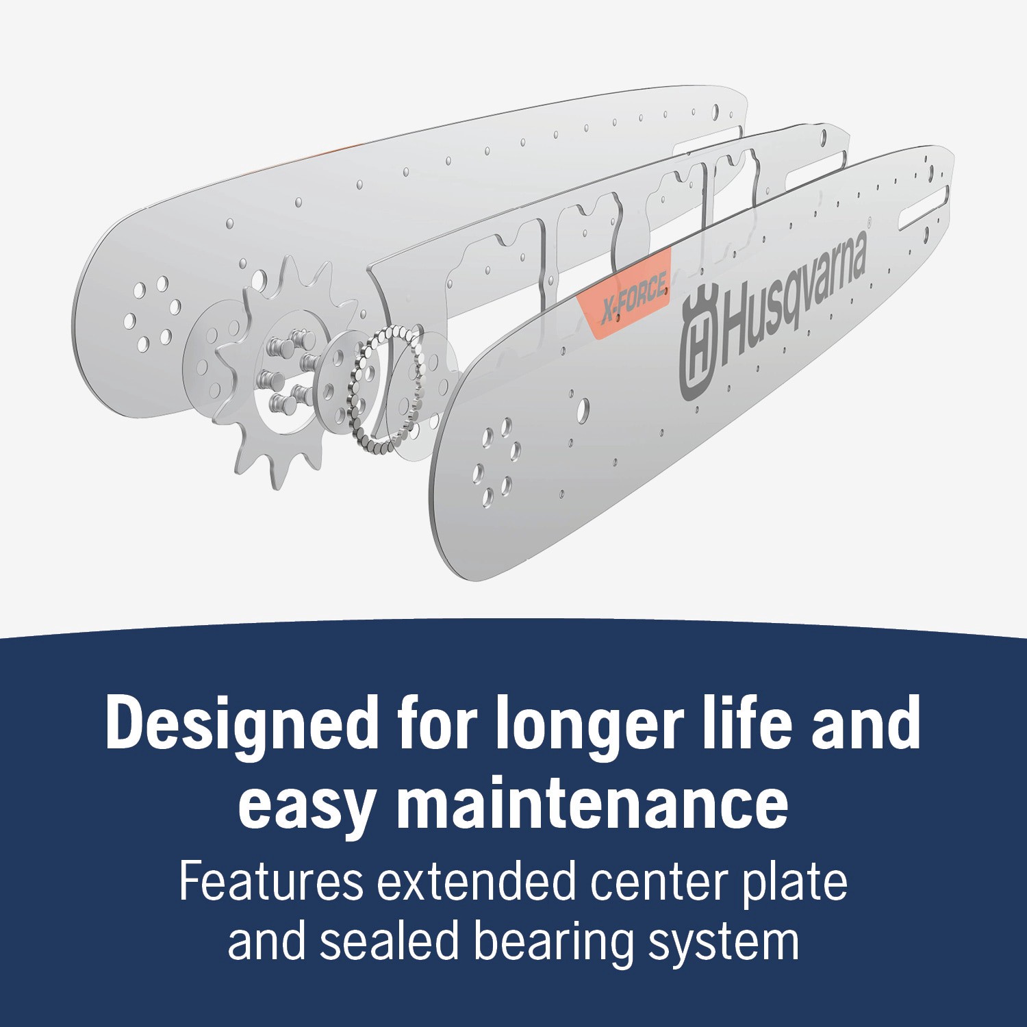 slide 4 of 5, Husqvarna X-Force 20-in Chainsaw Bar, 1 ct