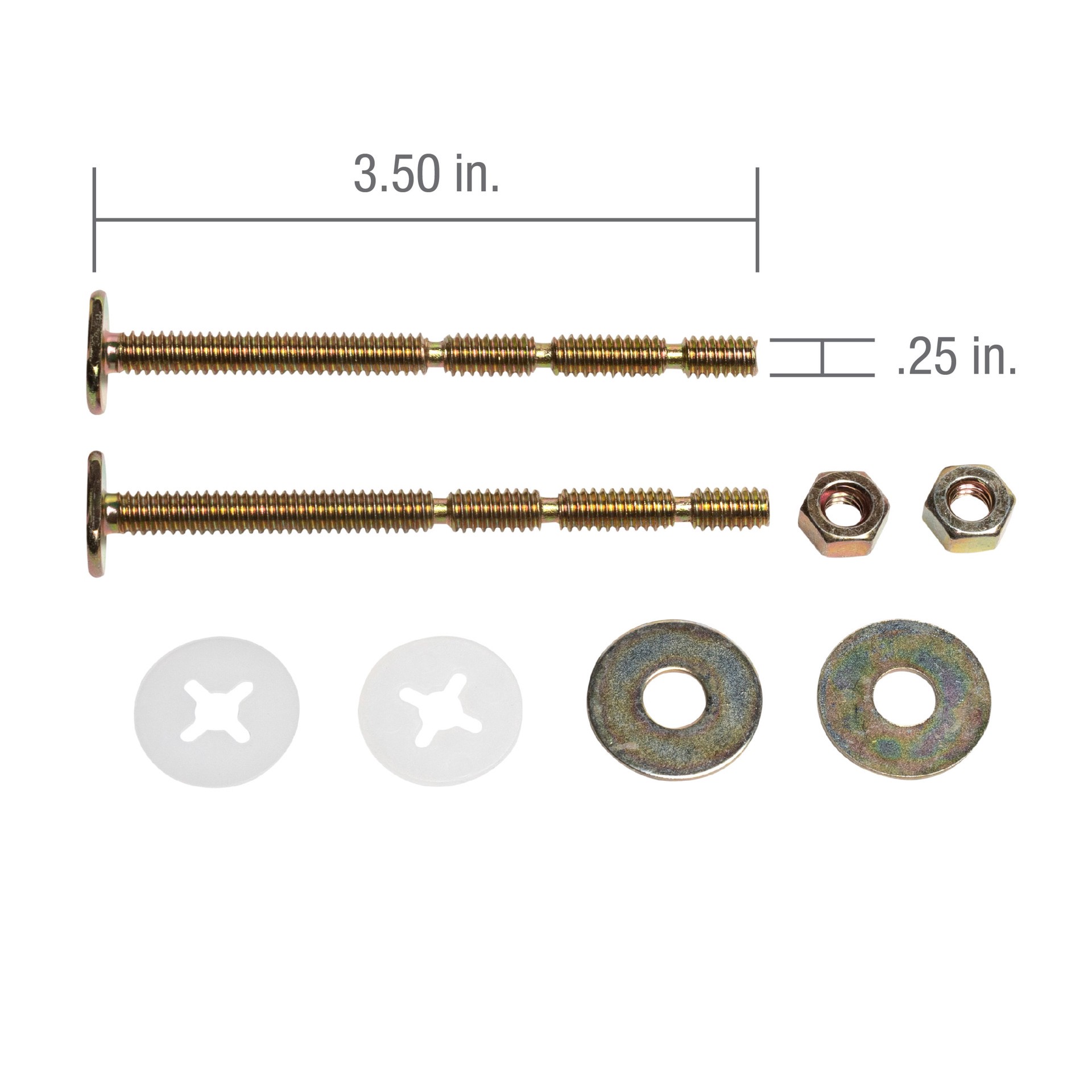 slide 2 of 5, RELIABILT Brass-plated Toilet bolt(s), 1 ct