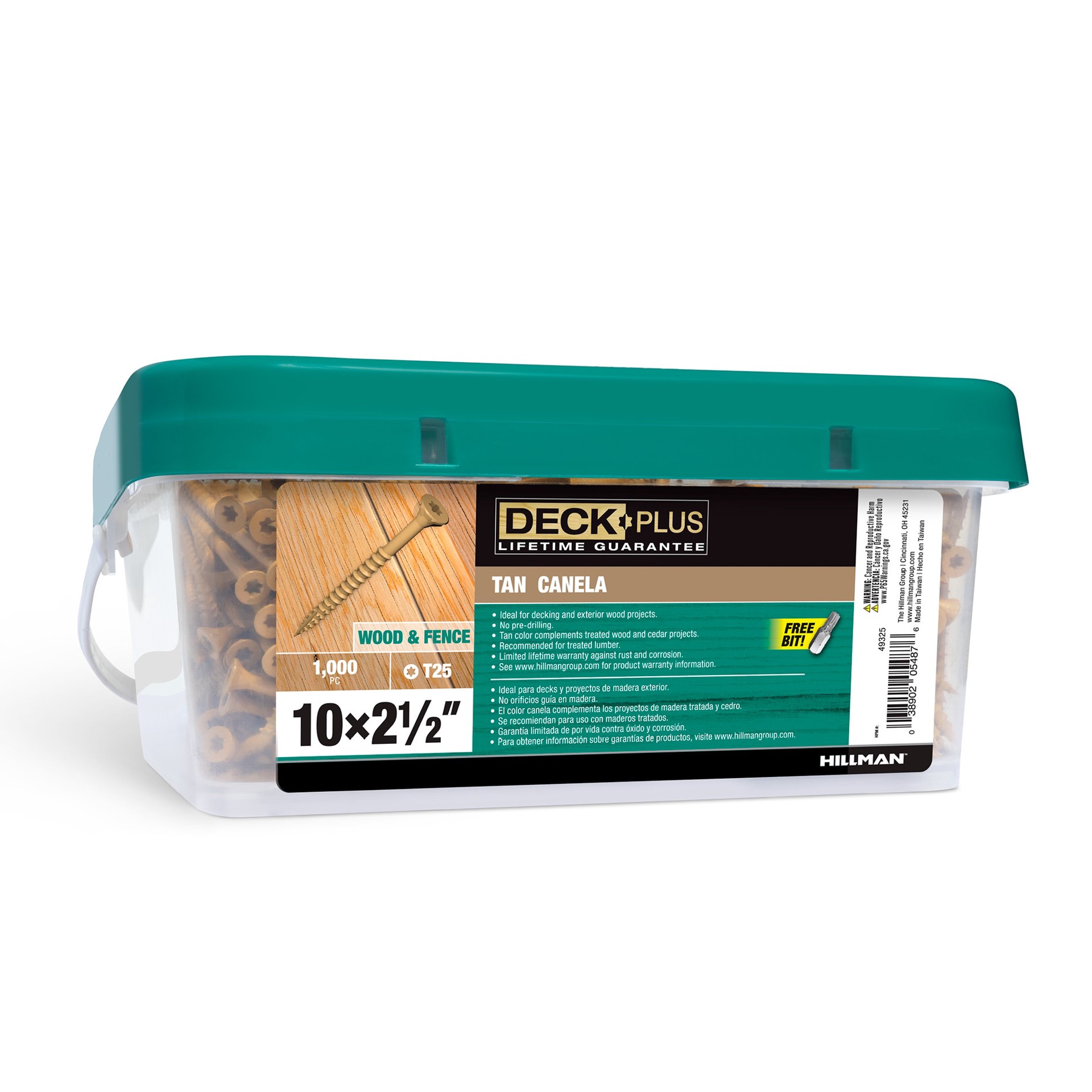 slide 1 of 6, Deck Plus #10 x 2-1/2-in Wood to wood Deck Screws ( 1000 -Per Box ), 1 ct