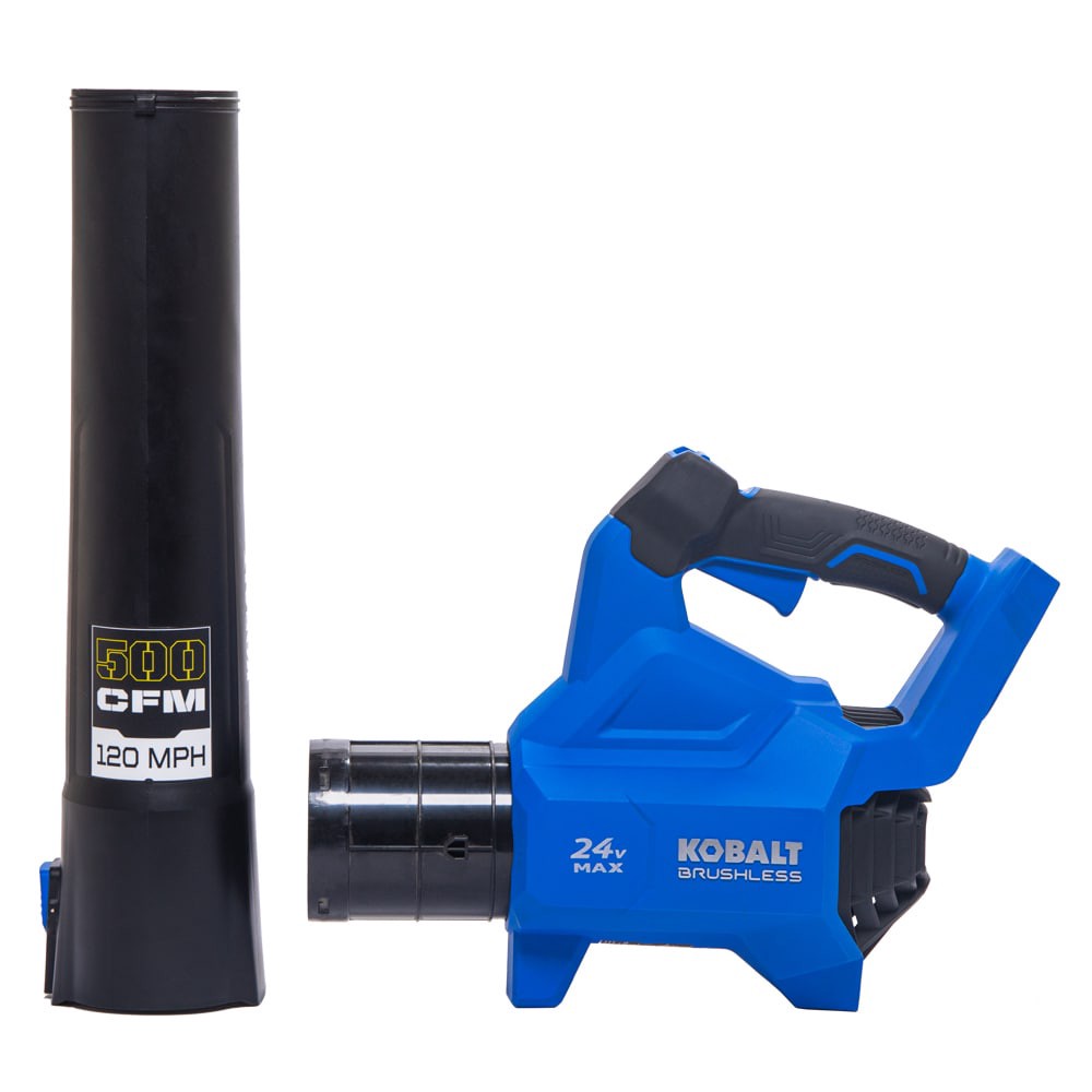 slide 6 of 6, Kobalt 24-volt 500-CFM 120-MPH Battery Handheld Leaf Blower 4.0 Ah, 1 ct