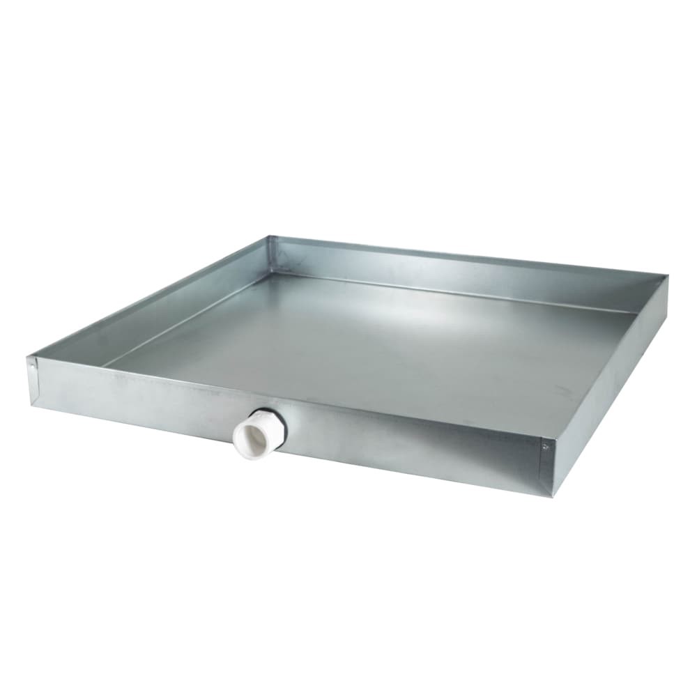 slide 2 of 6, EASTMAN 22-in ID Galvanized steel Water Heater Drain pan with PVC Fitting, 1 ct