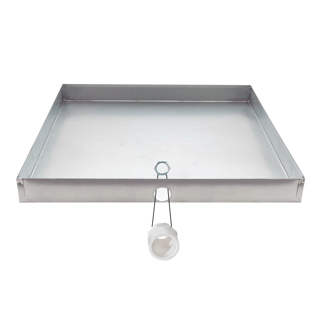 slide 1 of 6, EASTMAN 22-in ID Galvanized steel Water Heater Drain pan with PVC Fitting, 1 ct