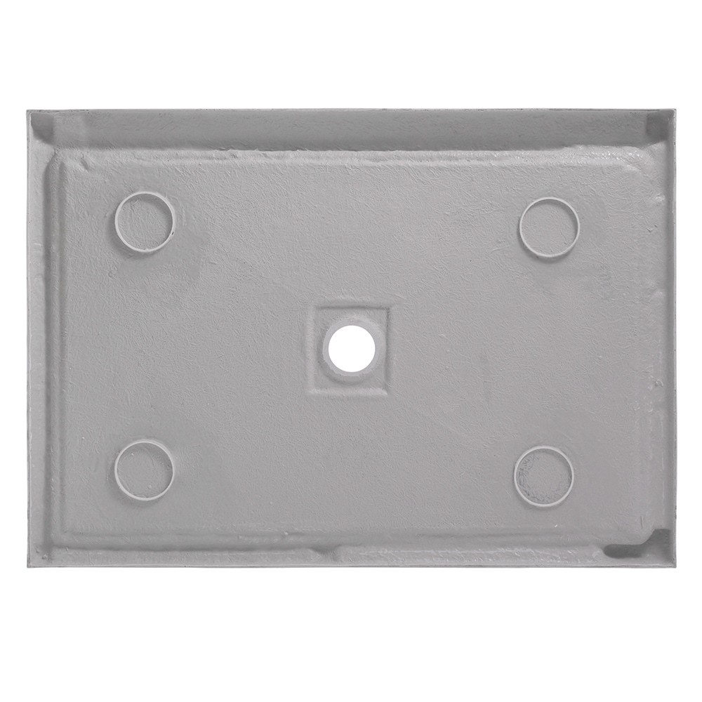 slide 5 of 6, allen + roth Platform 48-in W x 34-in L Center White Single Threshold Rectangle Shower Pan Base with 2.63-in H Threshold, 1 ct