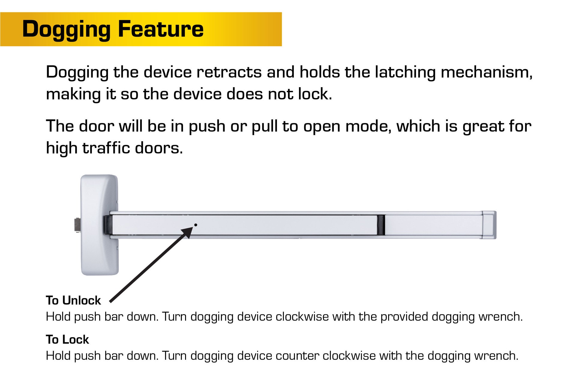slide 4 of 6, BRINKS COMMERCIAL Industrial Duty 32-in Aluminum Universal reversible Rim exit device, 1 ct