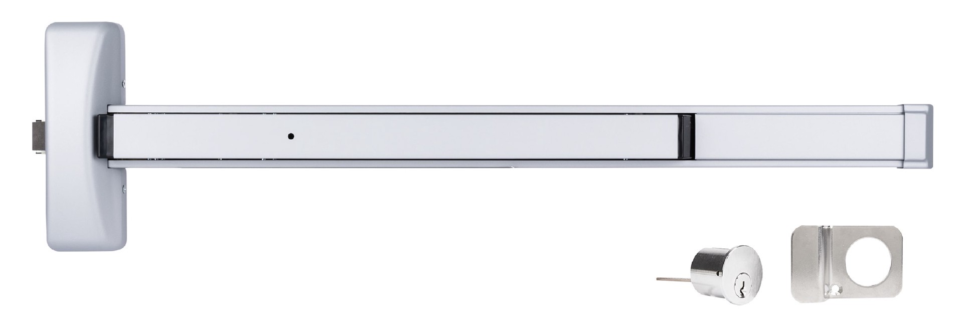 slide 1 of 6, BRINKS COMMERCIAL Industrial Duty 32-in Aluminum Universal reversible Rim exit device, 1 ct
