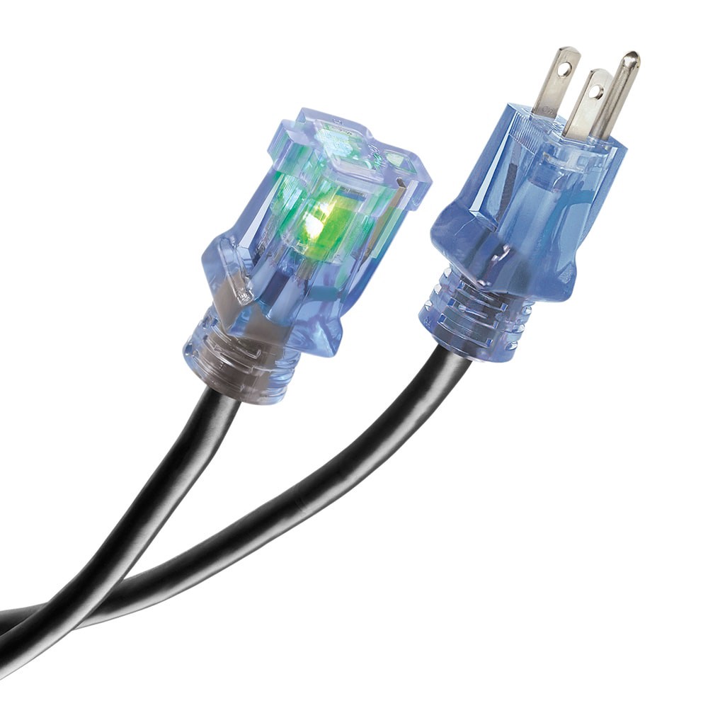 slide 3 of 4, Utilitech 50-ft 14 / 3 Heavy Duty 3 Prong Black Indoor/Outdoor Extension Power Cord, 1 ct