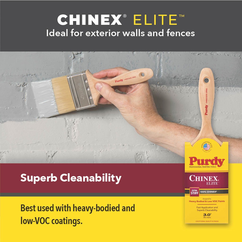 slide 2 of 6, Purdy Chinex Elite 2-in Reusable Angle Specialty Craft Brush, 1 ct