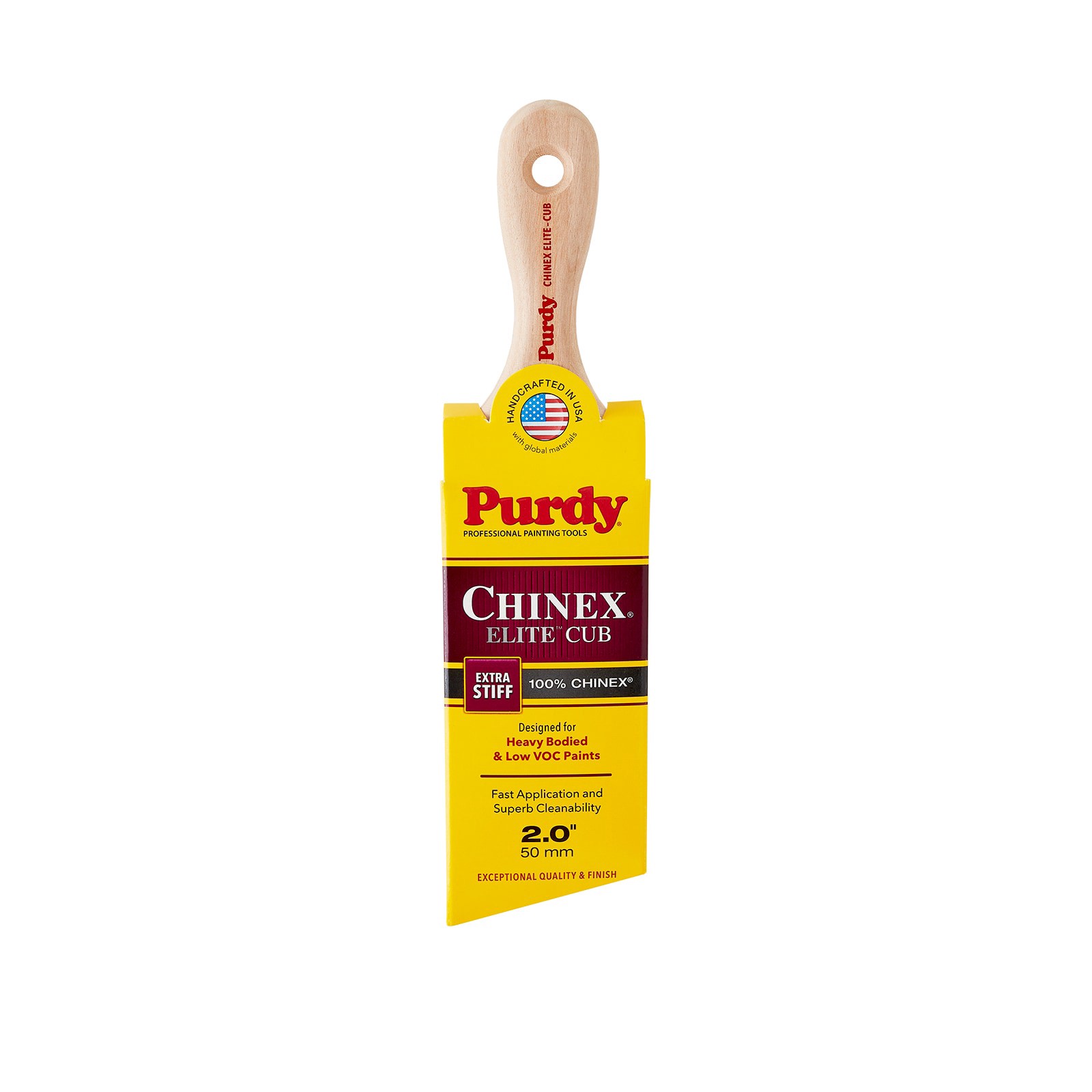 slide 1 of 6, Purdy Chinex Elite 2-in Reusable Angle Specialty Craft Brush, 1 ct