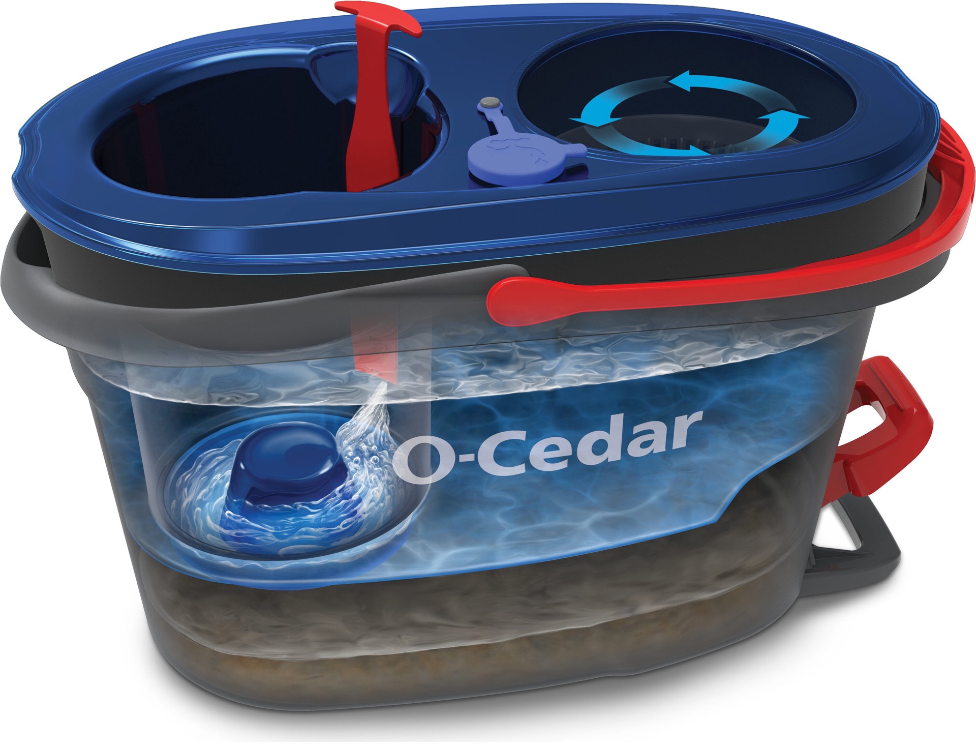 slide 2 of 6, O-Cedar RinseClean Spin Mop With Bucket, 1 ct