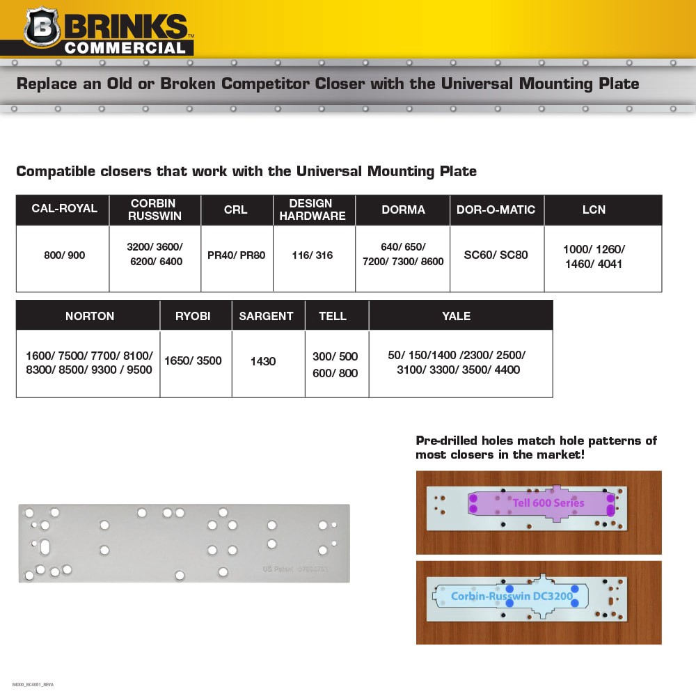 slide 2 of 6, BRINKS COMMERCIAL Grade 1 Aluminum Commercial Door Closer, 1 ct